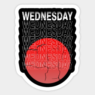 Wednesday Retro Funny Sticker